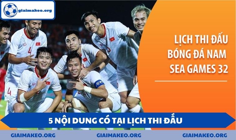 5 nội dung có tại lịch thi đấu 