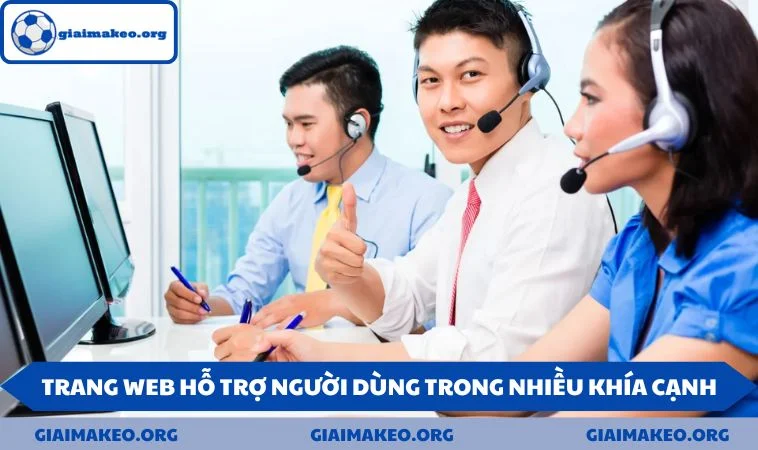 Trang web hỗ trợ người dùng trong nhiều khía cạnh khác nhau